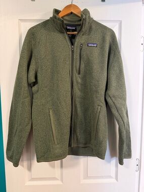 Patagonia Olive Green Full-Zip Fleece Jacket